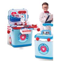 ราคา ของเล่นคุณหมอ ชุดกระเป๋าคุณหมอ มี ล้อลาก มีเสียงเพลง ไฟกระพริบ สะพายได้ (21431553702)