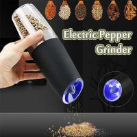 ราคา เครื่องบดเกลืออัตโนมัติ เครื่องบดพริกไทย ไฟฟ้า ที่บดพริกไทย ที่บดเครื่องเทศ บดสมุนไพร บดพริกไทย ขวดพริกไทย ไฟ LED (21408700641)