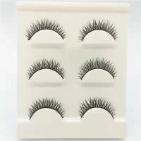 ราคา 3D ขนตาปลอม ขนตาปลอมธรรมชาติ ขนตา ขนมิงค์ แบบธรรมชาติ 3 คู่ Eyelashes (20951676894)