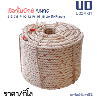 ราคา เชือกใยยักษ์ เชือกโรยตัวทาสี เชือกตาข่าย ขนาด 4 5 6 7 8 9 10 12 14 16 18 20 มิลลิเมตร ราคาต่อกิโล (21339709007)