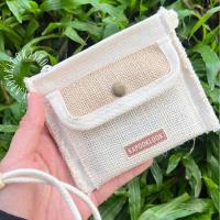 ราคา กระเป๋าสตางค์ ห้อยคอ มินิมอล งาน3 ช่อง ใส่บัตร ใส่เหรียญ ผ้าแคนวาส กระสอบ (21404142538)