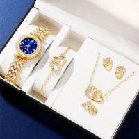 ราคา นาฬิกาหรูผู้หญิงแหวนหัวใจสร้อยคอต่างหูพลอยเทียม Fashion Jam Tangan สร้อยข้อมือนาฬิกาลำลองผู้หญิงชุดนาฬิกา (21431239502)