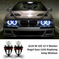 ราคา 1Pair 8000K White LED Angel Eye Marker Halo Light Bulbs Lamps for BMW E39 E53 E60 E63 E64 E66 E87 5 6 7 X3 X5 (20132106784)