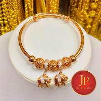 ราคา กำไลสีทอง สีนาค ปรับขนาดได้ สวยเหมือนจริง (19349001452)