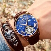 ราคา Ailang นาฬิกาผู้ชาย Tourbillon นาฬิกาดีเซลหน้าปัดรถยนต์แบบใสกลไก (21170527083)