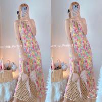 ราคา เดรสอัดพลีทลายดอกน่ารักๆ (19411601816)