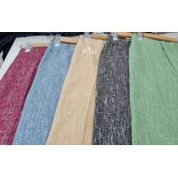 ราคา กางเกงขายาวเอวสูงทรงกระบอกซิปหน้าผ้าทวิสชาแนลS XL (19467693619)