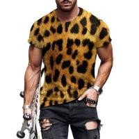 ราคา เสื้อยืดพิมพ์ลายเสือดาวปี3D สำหรับผู้ชายเสื้อยืดแขนสั้นลำลองสำหรับฤดูร้อนพิมพ์ลายสัตว์ป่า (12605913882)