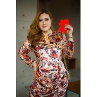 ราคา DR264 เดรสกำมะหยี่แดงกี่เพ้า เสื้อผ้าพลัสไซส์ Plussize Fashion ชุดคนอ้วน แฟชั่นสาวอวบ (21399374369)