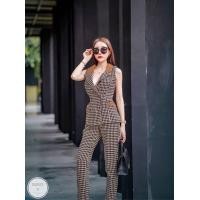 ราคา SG052 ซตชิโนริ เสื้อเบลเซอร์แขนกุด กระดุมหน้า มาพร้อมกางเกงขายาว เอวสูงเข้าเซต ทรงสวย ใส่แล้วดูดี ผู้ดีสุดๆ ใส่เที่ยว ใส่ทำงานได้หมดจ้า (15318751852)