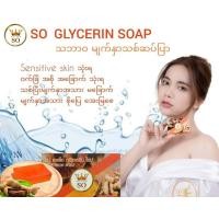 ราคา So Face Soapสปู่ เอสโอ กลีเอรีน โซป GLYCERIN SOAP soမ က သစ Net Weight 70g (20541838128)