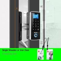 ราคา เครื่องสแกนลายนิ้วมือล็อคประตูด้วยแว่นตาที่เปิดกุญแจประตูไฟฟ้าอัจฉริยะการ์ด RFID รหัสผ่านล็อคประตูระบบอิเล็กทรอนิกส์รหัสผ่านเพื่อความปลอดภัยของนิ้วมือ (21171088431)