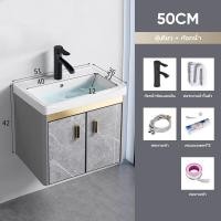 ราคา ส่งจากกรุงเทพ อ่างล้างหน้า ชุดอ่างล้างหน้า ตู้กระจกห้องน้ำ ชุดอ่างล้างหน้าในห้องน้ำพร้อมกระจก ตู้ห้องน้ำอลูมิเนียม วัสดุกันน้ำ (20583180741)