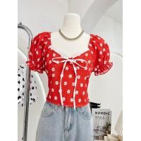 ราคา เสื้อครอปเอวแขนตุ๊กตาน่ารักมากไปฟรีไชส์ค่ะ (21306049292)