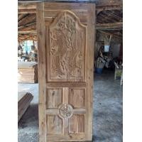 ราคา ส่งฟรี ประตูบ้านไม้สักทองแท้100 แกะสลักลายปลาคราฟ ขอบหนา3 5ซม ขอบกว้าง5นิ้ว ลายเหมือนกัน2ด้าน ผลิตโดยช่างมประสบการณ์จังหวัดแพร่เนื้อไม้แข็งแรงทนทานหนาแน่นลายไม้สักสวยงาม (13395041624)