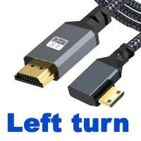 ราคา สาย mini HDMI แบบสั้น 50cm V2 0 MINI HDMI Cable Left turn Right turn Male To HDMI Male Extension Cable For HDTV PS4 Projector (20877892703)