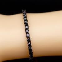 ราคา กำไลนิล Black Spinel ตัวเรือนเงินแท้ 92 5 ชุบดำ ความยาว 7 5 นิ้ว (21407290178)