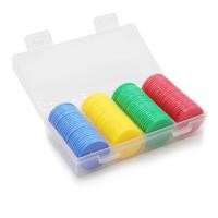 ราคา 100ชุดถังสิบแปดสี25มม ขนาดหนึ่งหยวนเหรียญเกมพลาสติกเหรียญชิปเหรียญเรียนรู้เหรียญ (7961192568)