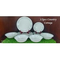 ราคา CORELLE ชุดจาน 12 ชิ้น Made in USA (19513218075)
