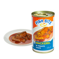 ราคา Fish Bite ปลาแมคเคอเรล ในซอสมะเขือเทศ ปลากระป๋อง 155g จำนวน 1 กระป๋อง (20650575152)