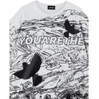 ราคา URTHE เสื้อยืด แขนสั้น OVERSIZE สกรีนลายเต็มตัว รุ่น OVERPRINT JAN (21344913777)