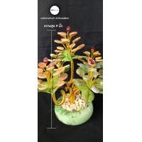 ราคา ของฝาก ของแทนคำอวยพร ต้นไม้หยก ต้นไม้มงคล ต้นหยก เสริมดวง ปรับฮวงจุ้ย ต้นไม้ประดิษฐ์ กระถาง 5 ช่อ (19527757240)