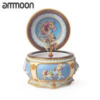 ราคา ammoon กล่องม้าหมุนแบบมีเพลงเรืองแสงพร้อมไฟสีสันสดใสม้าหมุน ไปรอบๆดนตรีหมุนม้าเทศกาลครบรอบวันเกิดของขวัญสำหรับแฟนสาวเด็กภรรยาเพื่อน Canon (18492938513)