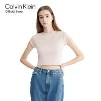 ราคา CALVIN KLEIN เสื้อยืดแขนสั้นผู้หญิง Baby Tee ทรง Crop รุ่น J221171 TF6 สี Rose (21443642188)