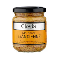 ราคา โคลวิส โฮลเกรน มัสตาร์ด จากฝรั่งเศส 200 กรัม Wholegrain Mustard from France 200g Clovis brand (21262662445)
