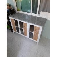 ราคา ตู้ครัวอลูมืเนียม TOP หินแกรนิตแท้ ทรงเตี้ย (20537983059)