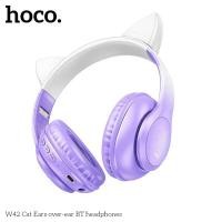 ราคา HOCO W42 หูฟังแมว แต่งไฟ LED สุดน่ารัก หูฟังบลูทูธเฮดโฟน BT 5 3 รองรับสาย AUX TF Card คุณภาพเสียงดี HiFi แบต10ชม (21027358334)