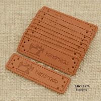 ราคา ป้ายหนังPU ลาย Handmade 10 ชิ้น (6532656794)