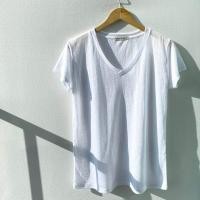 ราคา เสื้อยืดคอวี ผ้าสลาฟ อก 40 ยาว 25 (21383869493)