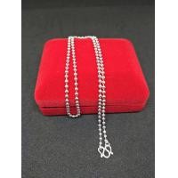 ราคา สร้อยคอเงิน ลายไข่ปลา ยาว 38 45 cmหนัก 1สลึง ชุบเงินแท้925 (4117126849)