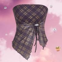 ราคา เกาะอกลายสก็อต สีม่วง ใหม่ (21271320315)