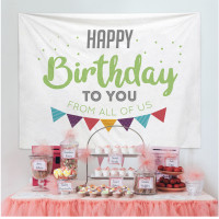 ราคา มี3ไซส์ ส่งจากไทย ฉากผ้าแต่งห้อง ลายวันเกิด HBD Happy Birthday ฉากถ่ายรูป ฉากหลัง งานวันเกิด ฉลองวันเด็ก วันเกิดลูก (10123947454)