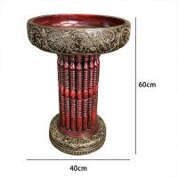 ราคา ขันโตกไม้ ขาถี่ ขายาว ทรงยาว ใช้ไม้สักแกะสลักรูปทรง ทาสีดำแดง และส่วนของเดินเส้นทำสีทองเก่า สามารถนำมาวางสินค้าสำหรับโชว์ได้ (4792012136)