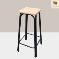 ราคา เก้าอี้บาร์ เก้าอี้ขาเหล็กคู่ 18 24 30 นิ้ว เก้าอี้ เก้าอี้บาร์ เก้าอี้สตู เก้าอี้ทรงสูง เก้าอี้หน้าไม้ เก้าอี้เหล็กขาคู่ (20728626940)