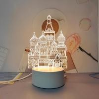 ราคา Christmas 3D Night Light Acrylic Pattern USB Creative Gift For Children And Parents LED Table Lamp For Bedroom Bedside (20689523528)