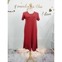 ราคา เดรสทรงเอปลายต่อระบาย ดีไซส์นารักผ้านิ่มใส่สบาย หน้าผ้ารอบอก 40 ยืดได้ 46 ยาว 44 ตัวผ้า Cotton spandex (20836864801)