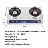 ราคา HJKJ kitchen สแตนเลส เตาแก๊ส 2 หัว แรงดันสูง แบบตั้งโต๊ะ เตาแก๊สแม่ค้า gas stove เตาแก๊ส ใช้กับหัวปรับแรงดันสูง เตาแก๊สตั้งโต๊ะคู่ COOKWARE (21071516601)