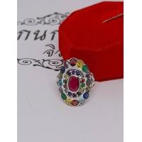 ราคา แหวนเงินเเท้92 5 ตะวันเล็กล้อมพลอยนพเก้า พร้อมส่ง (20596277590)