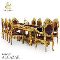 ราคา ALCAZAR luxury Baroque dining set ชุดโต๊ะอาหารสไตล์บาร็อค หลุยส์ สีทอง 10ที่นั่ง รุ่น อัลคาซาร์ (16680812784)