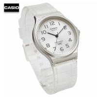 ราคา Velashop นาฬิกาข้อมือผู้ชาย ผู้หญิงคาสิโอ Casio Standard สายเรซิ่นใสสีขาว หน้าปัดสีขาว รุ่น MQ 24S 7BDF MQ 24S 7B MQ 24S MQ 24 MQ24 (19539696701)