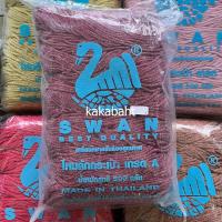 ราคา เชือกร่มตราหงส์ ดิ้นเงิน เชือกร่มถักกระเป๋า ไหมถักโครเชต์ เกรด A (14559297799)