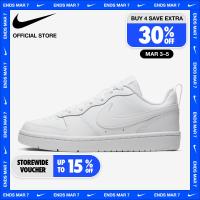 ราคา Nike Kids Court Borough Low 2 GS Shoes White รองเท้าเด็ก Nike Court Borough Low 2 GS สีขาว (11636838583)