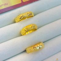 ราคา ผ่อน 0 สูงสุด 10 เดือน แหวนทองครึ่งสลึง 1 9 กรัม ลายตัดลายรอบวง ทองแท้ 96 5 ขายได้ จำนำได้ มีใบรับประกัน (21453885784)