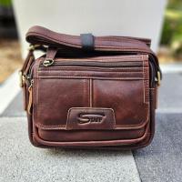 ราคา กระเป๋าสพาย หนังแท้ทั้งใบ งานดี ช่องใส่ของเยอะ ทนทานใช้ได้นานเป็น 10ปี แบรนด์แท้ STAFF 100 สายปรับสั้นยาวได้ (21446174933)