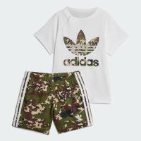 ราคา adidas ไลฟ์สไตล์ SHORT TEE SET เด็ก สีขาว IS3263 (20806328429)