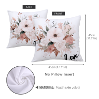 ราคา ปลอกหมอนตกแต่งโซฟาพร้อมหมอนอิงผ้าหุ้มเบาะโพลีสเอสเตอร์วันวาเลนไทน์การตกแต่งบ้านกำมะหยี่คล้ายผิวลูกพีชขนาด45 45ซม ลวดลายสองด้าน (20952917423)